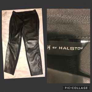 Leather Front pants-